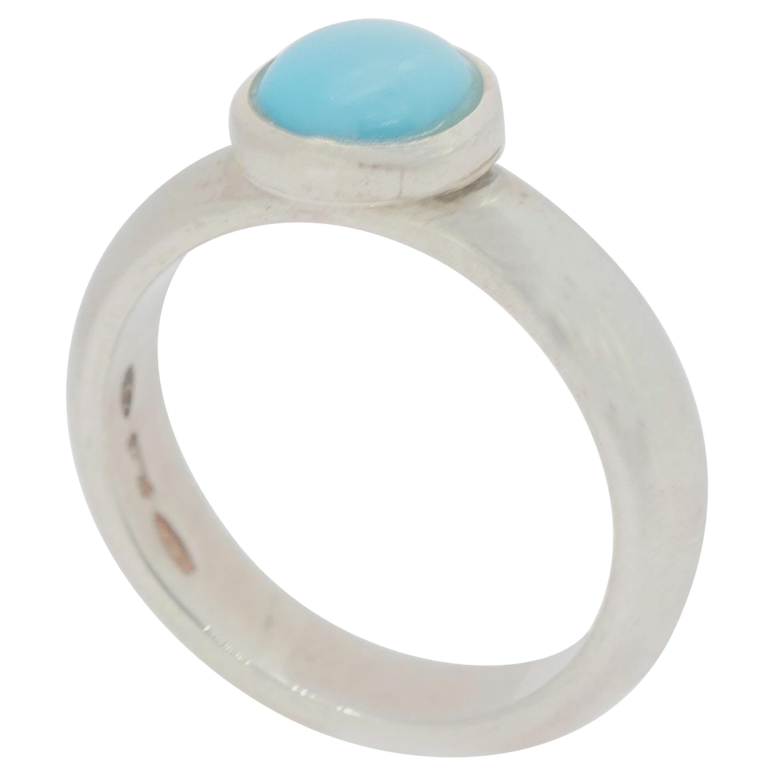 Buy Natural Turquoise Cabochon Ring Turquoise Diamond Ring 14K Online in  India - Etsy